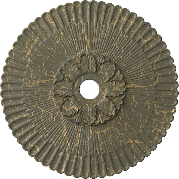 Ekena Millwork Melonie Ceiling Medallion (Fits Canopies up to 6 1/4"), 36 1/4"OD x 1 7/8"P, Witch Hazel Crackle CM36MEWHC - main